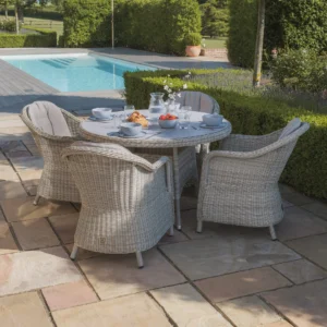 39538-kit-ox-120-ro-hc-cg-10-large Oxford Heritage 4 Seat Round Rattan Dining Set – Ceramic Glass