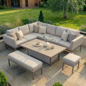 Outdoor Fabric Pulse Rectangular Corner Dining Set