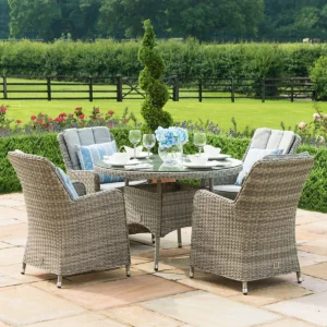 Oxford-Venice-4-Seat-Round-Rattan-Dining-Set-3 Oxford Venice 4 Seat Round Rattan Dining Set